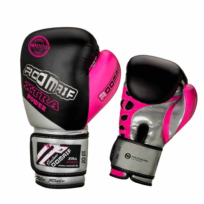 ROOMAIF ATTACK BOXING GLOVES BLACK/PINK
