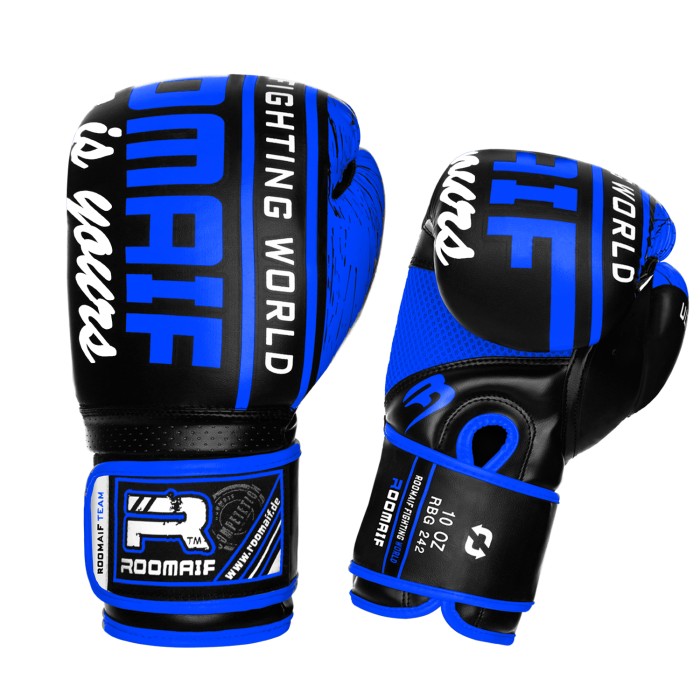 ROOMAIF VICTORY BOXING GLOVES RBG-242 BLUE-BLACK