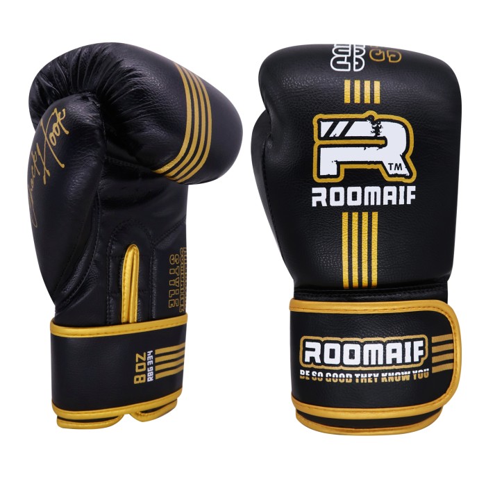 ROOMAIF CHECK & HOOK BOXING GLOVES GOLDEN