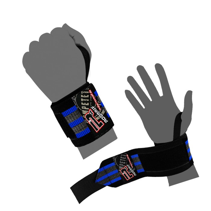 ROOMAIF ACTIVE WRIST WRAPS BLUE/BLACK