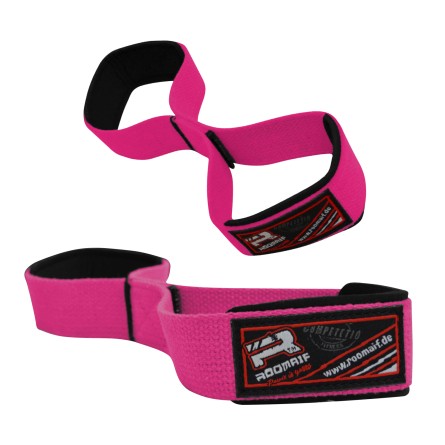 ROOMAIF COURAGE DOUBLE LOOP LIFTING STRAPS PINK